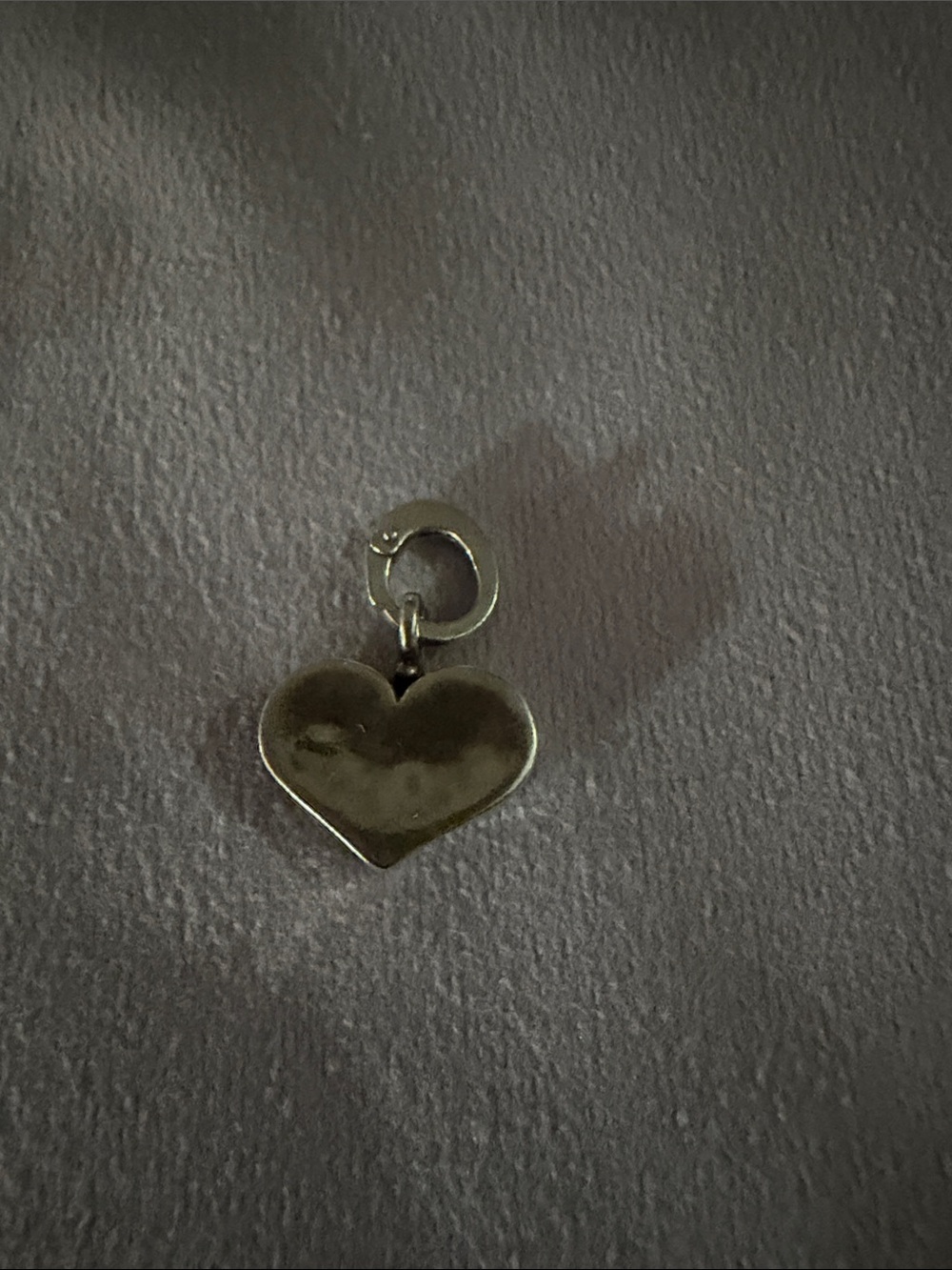 Silpada Silver Heart Pendant/Charm with Hinged Clasp/Bail